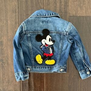 GAP Disney Mickey Mouse Kids Blue Denim Jacket!